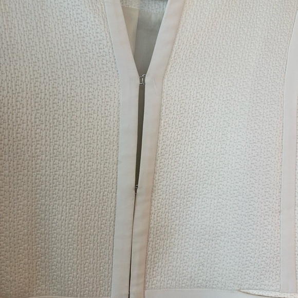 Sandro Kimmy Off White/Cream Textured Feminine Lady Jacket/Blazer, Size 38/2 - Picture 9 of 11